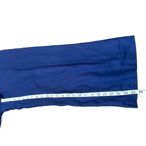 J Crew Tie Front Wide Leg Jumpsuit in Linen Cotton - Picture 14 of 15